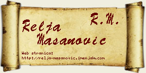 Relja Mašanović vizit kartica